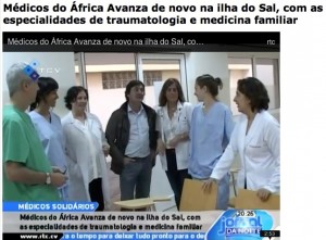 Voluntarios de Africa Avanza de la 9ª en la TV de Cabo Verde