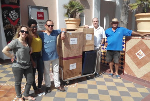 Voluntarios de la 20ª MSCV en Riu