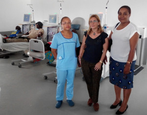 Internista Dra. Clara Brito, Nefróloga Dra. Olga Gonzalez y  DNS Dra. María Lima